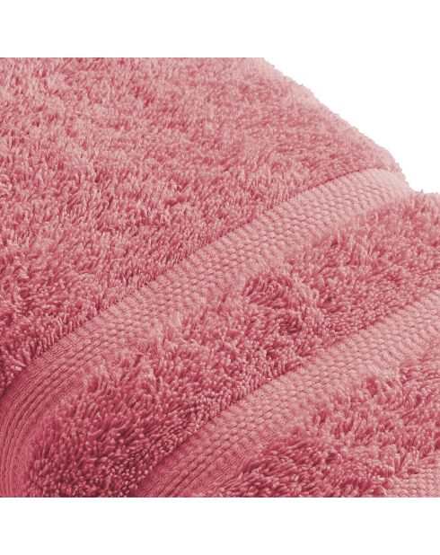Set van 2 roze badlakens van hibiscus - 70x140 cm