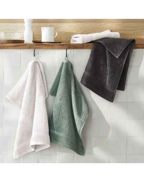 Set de 2 essuie-mains en coton ultra doux sable - 2x(45x45 cm)