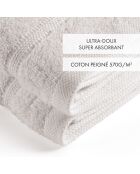Set de 2 essuie-mains en coton ultra doux sable - 2x(45x45 cm)
