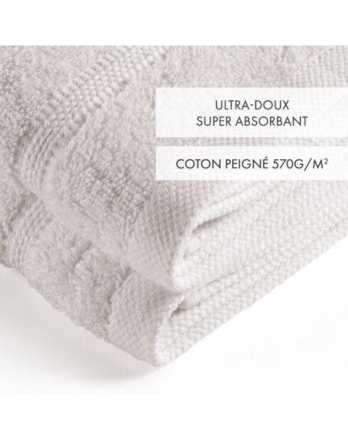 Set de 2 essuie-mains en coton ultra doux sable - 2x(45x45 cm)