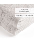 Set de 2 essuie-mains en coton ultra doux sable - 2x(45x45 cm)