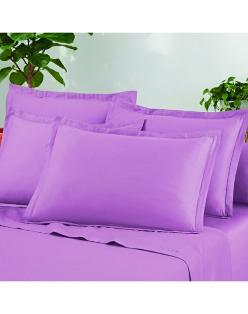 Lakenset Mini rechthoekig kussensloop van katoensatijn Uni 1 baratta roze 03 - 150x200 cm
