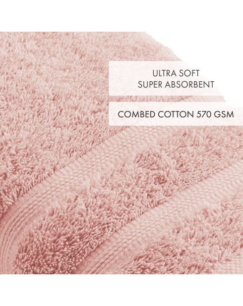 Maxi drap de bain rose saumon - 100x150 cm