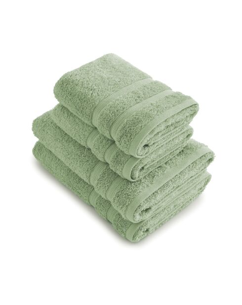 Set van 2 handdoeken en 2 badlakens weide groen - 2x (50x100 cm) + 2x (70x140 cm)