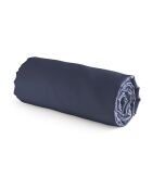 Drap-housse en satin de coton Jacquard blue foncé