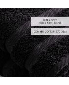 Set de 2 serviettes gris foncé - 50x100 cm