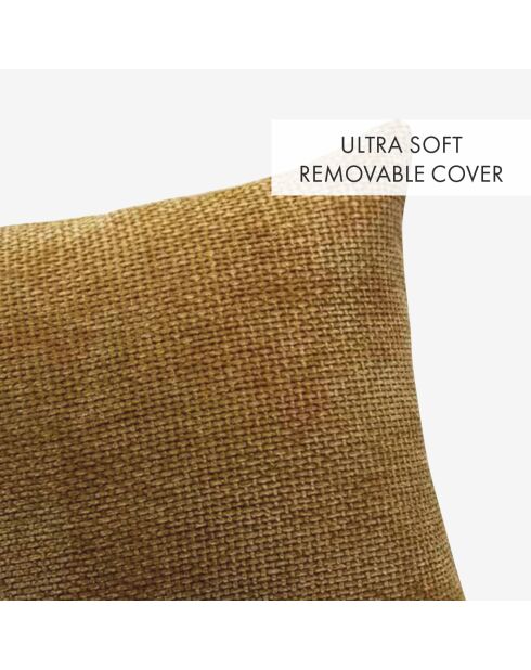 Housse de coussin Alenia jaune moutarde - 45x45 cm