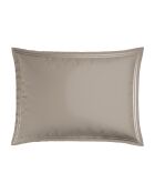 Set de 2 taies d'oreiller en satin de coton Nice taupe - 2x(50x70 cm)