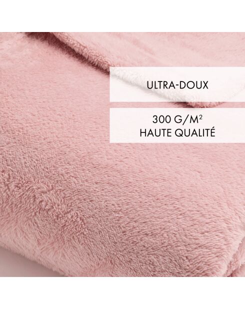 Manta polar rosa claro - 180x220 cm