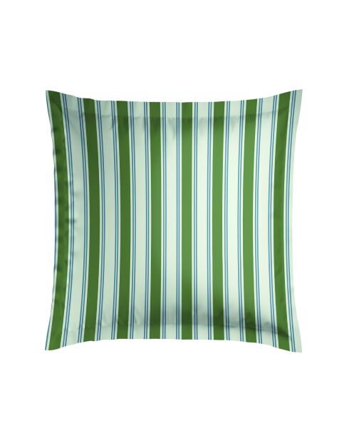 Lorine Kissenbezug aus Baumwollsatin, grün/blau, 2 Stück (63 x 63 cm)