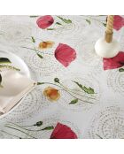 Papaver tafelkleed met anti-vlekcoating gebroken wit