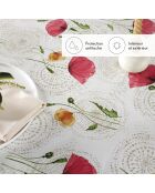 Papaver tafelkleed met anti-vlekcoating gebroken wit