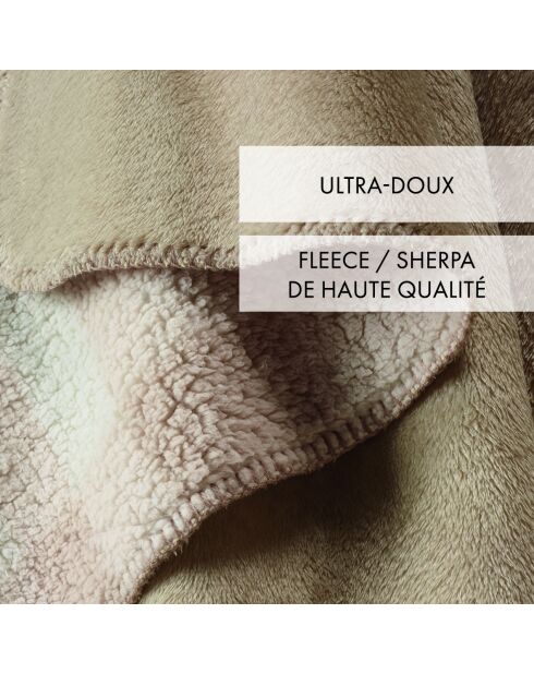 Tela polar maxi beige/taupe, 150 x 200 cm
