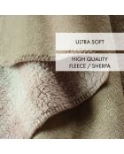 Maxi plaid in pile beige/tortora - 150x200 cm
