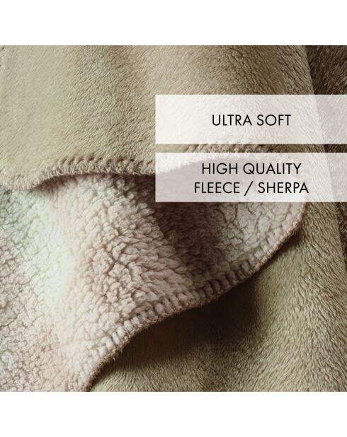 Tela polar maxi beige/taupe, 150 x 200 cm