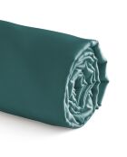 Sábana bajera ajustable de satén de algodón verde liso