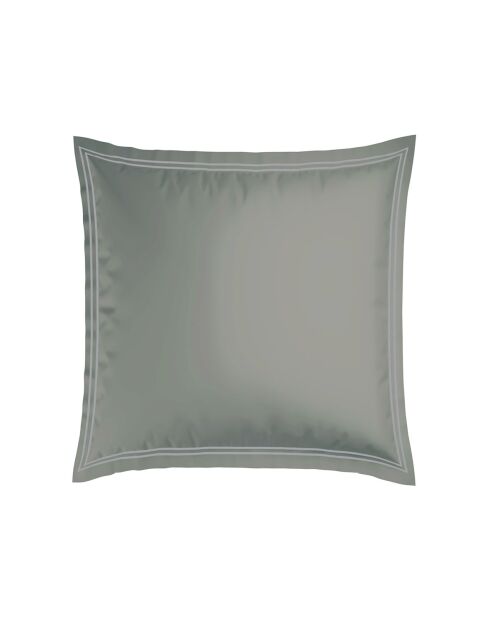 Set de 2 fundas de almohada de satén de algodón Annecy taupe