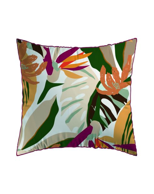 Federa Papagayo in raso di cotone arancione - 2x (63x63 cm)