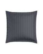 Set de 2 taies d'oreiller en satin de coton Toile Fleurie gris foncé - 63x63 cm