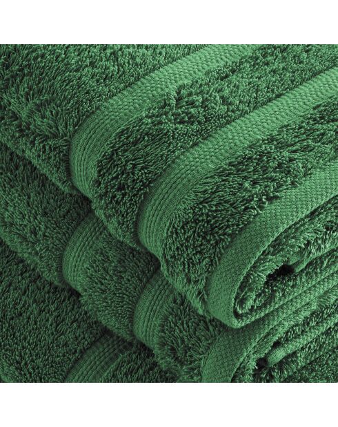 Set van 2 handdoeken en 2 badlakens flesgroen - 2x (50x100 cm) + 2x (70x140 cm)