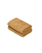 Set di 2 asciugamani in cotone pettinato LT Ecume giallo senape - 2x (45x45 cm)