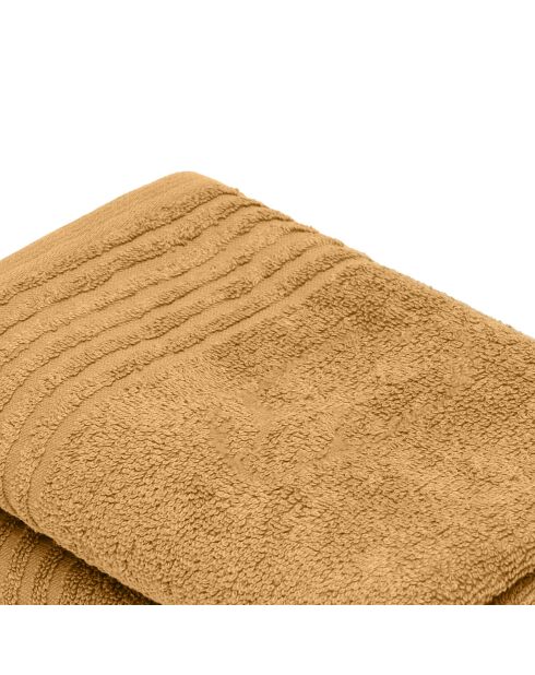 Set di 2 asciugamani in cotone pettinato LT Ecume giallo senape - 2x (45x45 cm)