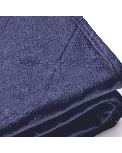 Maxi Plaid/Tagesdecke Design Diamond dunkelblau - 180x220 cm