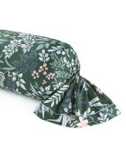 Funda tipo cojín Harmony of the birds de satén de algodón verde, 43 x 210 cm