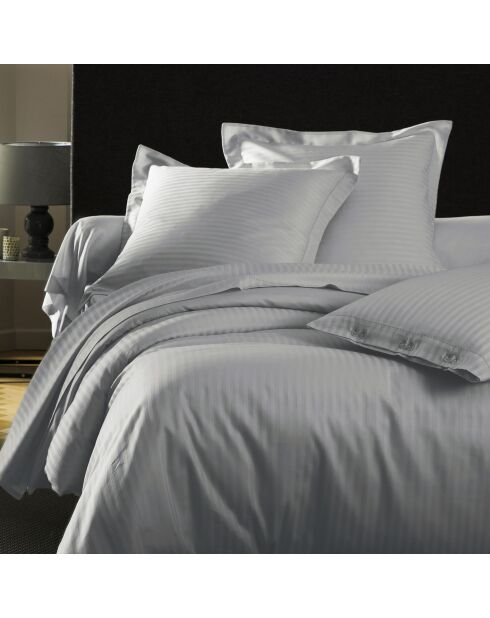 Taie d'oreiller carrée en satin de coton perle - 65x65cm