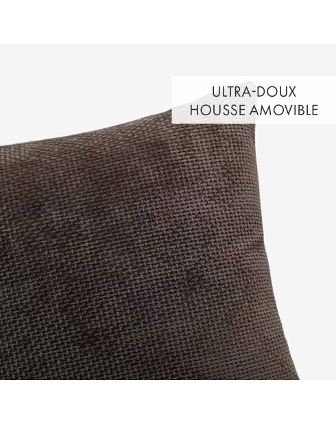 Housse de coussin Alenia marron glacé - 45x45 cm