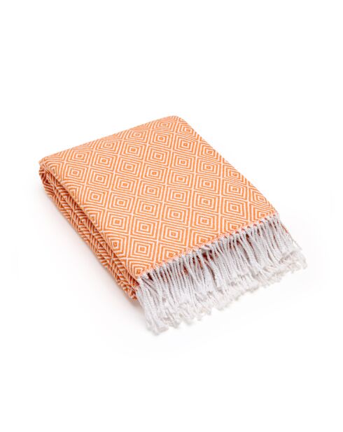 Orange Venice geweven plaid - 130x180 cm