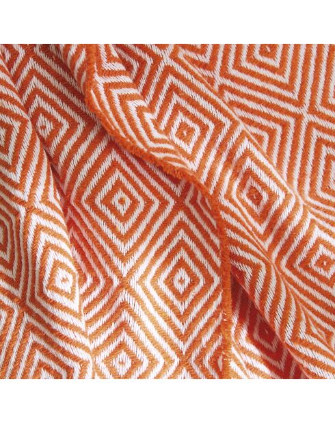 Orange Venice geweven plaid - 130x180 cm