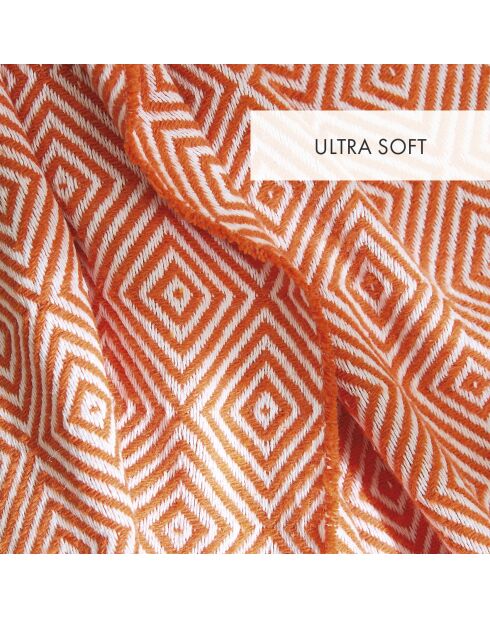 Orange Venice geweven plaid - 130x180 cm
