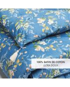 Quilt mit Quasten Belle de Nuit blau - 140x200 cm