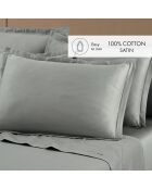 Bettlakenset Mini rechteckiger Kissenbezug aus Baumwollsatin Uni 1 Baratta Taupe 01 - 150x200 cm