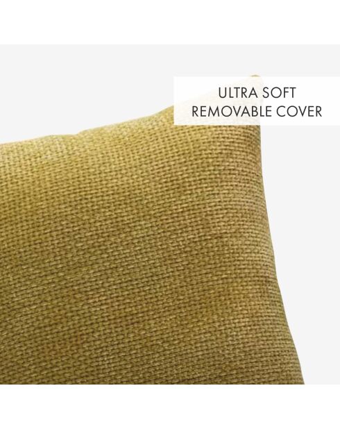 Housse de coussin Alenia jaune - 45x45 cm