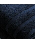 Set de 2 draps de bain bleu marine - 70x140 cm
