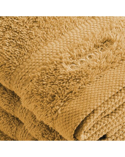 Set de 4 servilletas para invitados de color amarillo mostaza - 30 cm