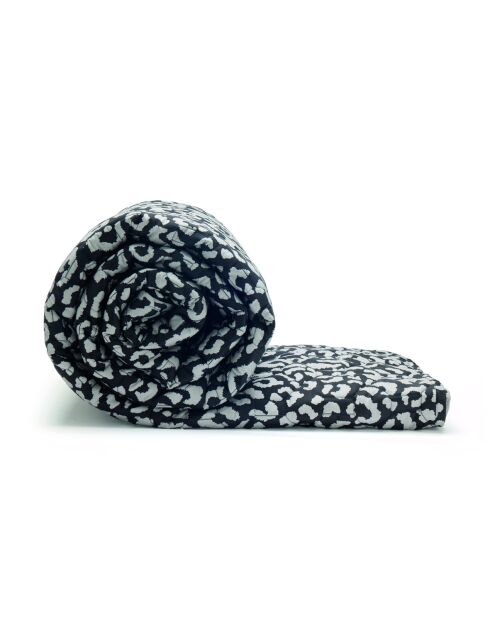 Couvre-lit satin de coton Instinct noir - 220x250 cm