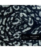 Couvre-lit satin de coton Instinct noir - 220x250 cm