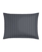 Set de 2 taies d'oreiller en satin de coton Toile Fleurie gris foncé - 50x70 cm