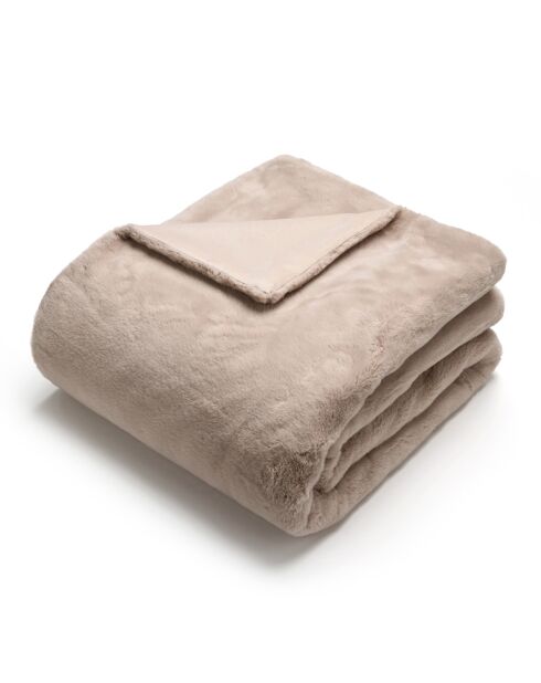 Tela escocesa de piel sintética beige - 130x180 cm