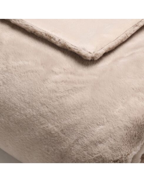 Tela escocesa de piel sintética beige - 130x180 cm