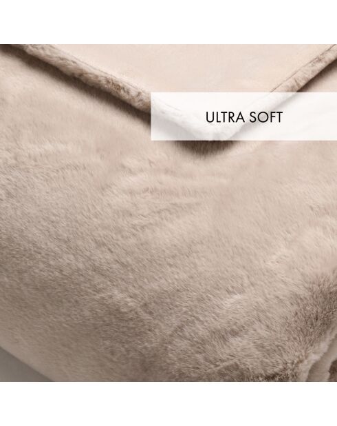 Tela escocesa de piel sintética beige - 130x180 cm