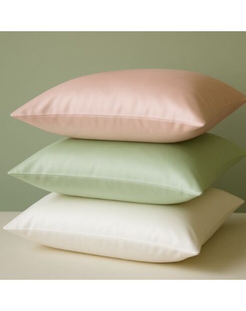 Taie d'oreiller en soie de murier rose - 65x65cm