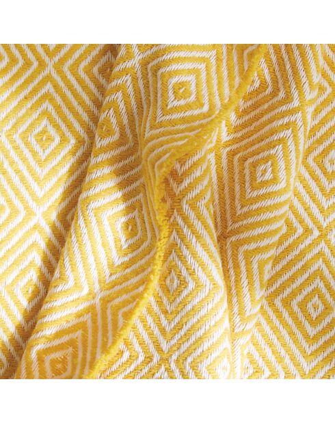 Gele geweven plaid van Venise - 130x180 cm