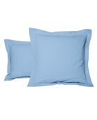 Taie d'oreiller rectangle en percale de coton uni ciel - 50x70cm