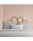 Set de 2 taies d'oreiller en coton percale Nantes taupe - 2x(50x70 cm)