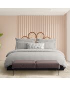 Set de 2 taies d'oreiller en coton percale Nantes taupe - 2x(50x70 cm)