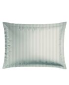 Set de 2 fundas de almohada de satén de algodón Damask Floralia taupe - 50x70 cm